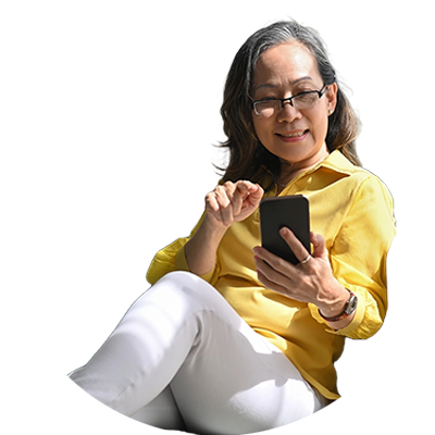 A women looking at her phone