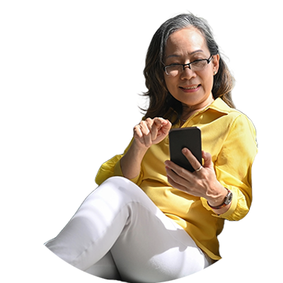 A women looking at her phone