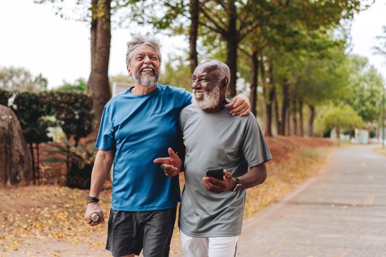 Two men walking